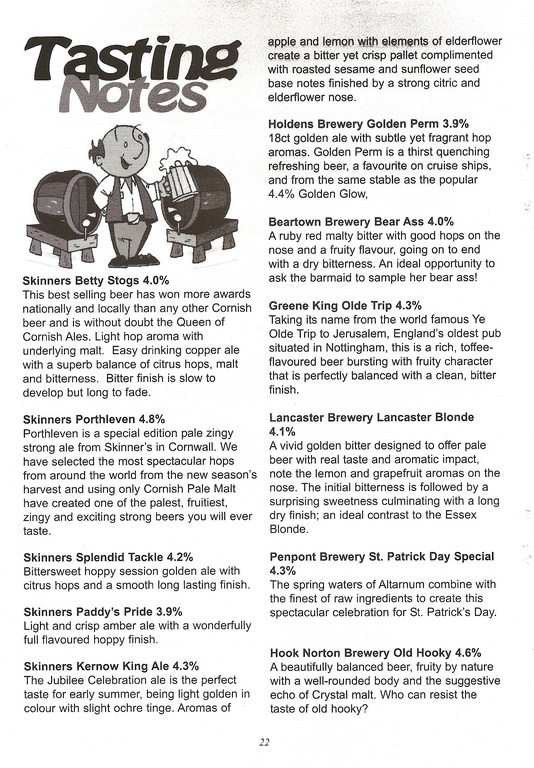 9th (2012) Lostwithiel Charity Beer Festival Programme